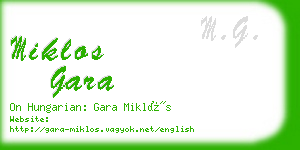 miklos gara business card